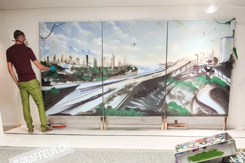 Live painting tableau Street art graffeur graffiti soirée entreprise Live painting tableau Street art graffeur graffiti soirée entreprise